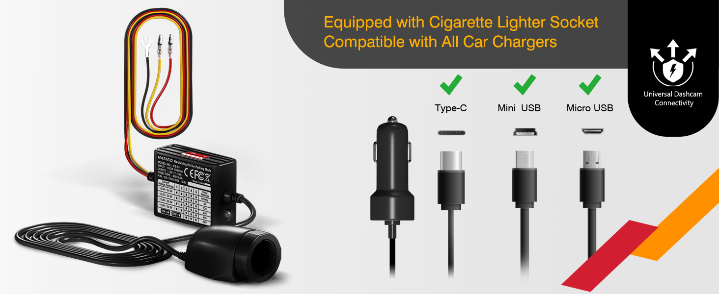 MASIGO Dash Cam Hardwire Kit PS-01