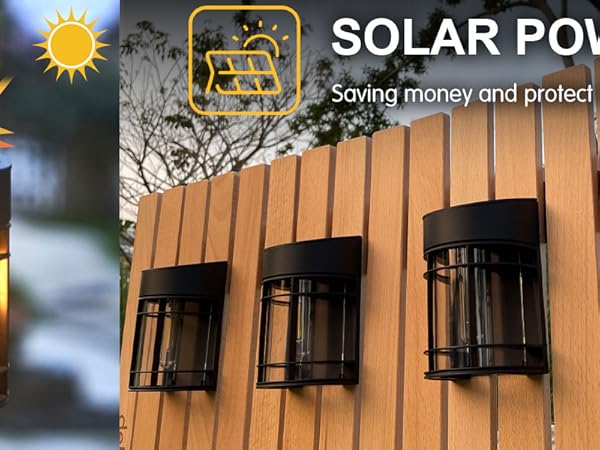 solar fence lights