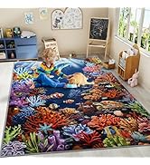 Amearea Soft Kids Rugs for Toddler Bedroom Playroom Classroom, Colorful Sea World 5x7 Area Rug, N...