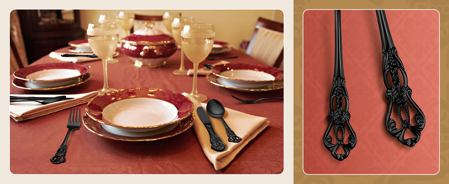 black utensils