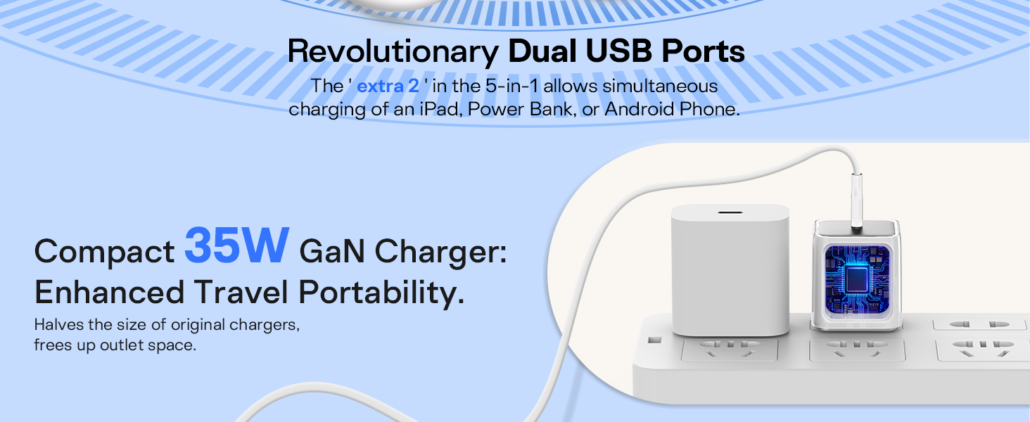 AC ISLAND W7 Flip 5 in 1 Charging Station for MagSafe