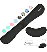 Zibly Ergonomic Gel Keyboard Wrist Rest & Mousepad Rests for Computer, Silky Memory Foam for Typi...