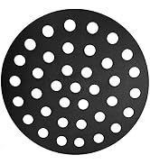 Quantfire 9" Cast Iron Bottom Fire Grate, BBQ High Heat Charcoal Plate for Large Big Green Egg Fi...