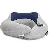 Keemall Inflatable Travel Pillow, Upgraded Travel Neck Pillow for Airplane Neck Support Sleeping ...