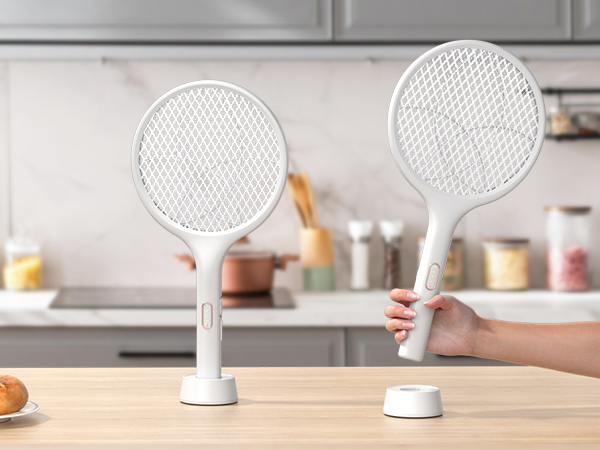 Electric Fly Swatter 4000V Bug Zapper Racket Dual Modes Mosquito Killer