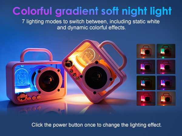 portable speakers wireless shower small mini bluetooth speaker night light up Cute Old Fashion Style