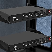 Pyle 19 Outlet 1U 19" Rackmount PDU Power Distribution Supply Center Conditioner Strip