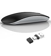 Uiosmuph G15 Wireless Mouse, USB C Rechargeable Computer Mouse, Slim Silent Mice 2.4GHz Optical w...