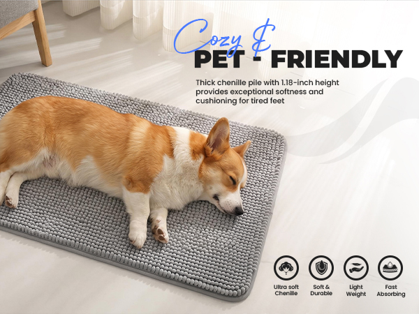 Shaggy Bath Mat Rug For Bathroom Cotton