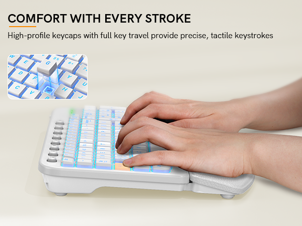 responsive keyboard white