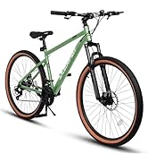 kimairy 27.5 Inch Adult Mountain Bike, 21 Speed, Durable High Carbon Steel Frame, Disc Brakes, Fr...