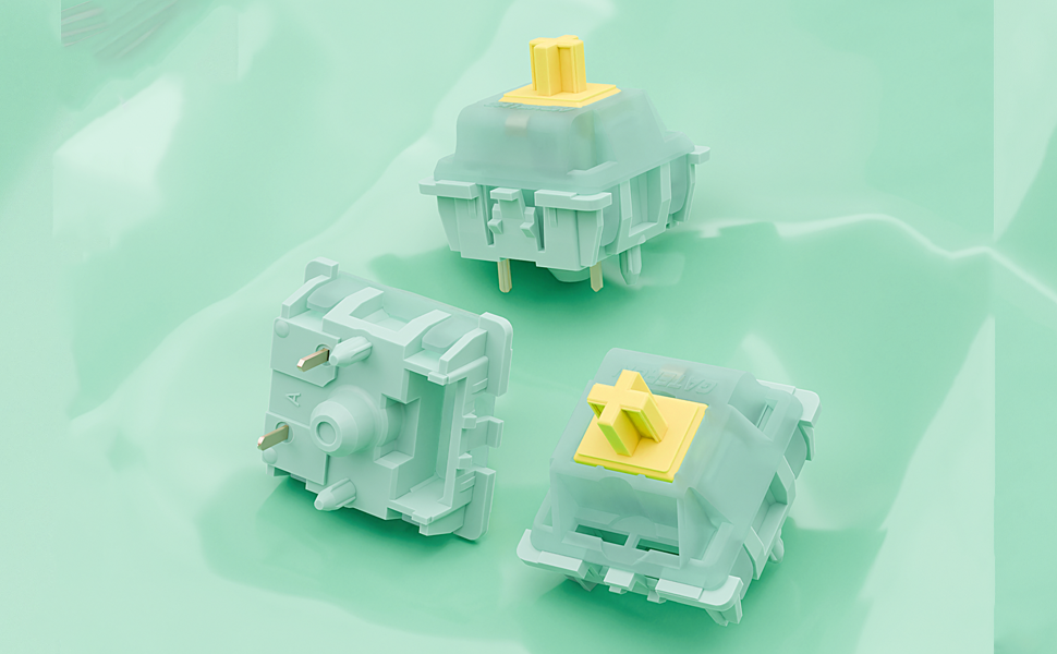 Gateron Jade Series Jade Yellow Pro V3 Linear Keyboard Switch