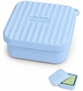 OZNER Silicone Travel Soap Case for Dr. Squatch Bar Soap | Leak Proof Square Soap Holder with Bui...