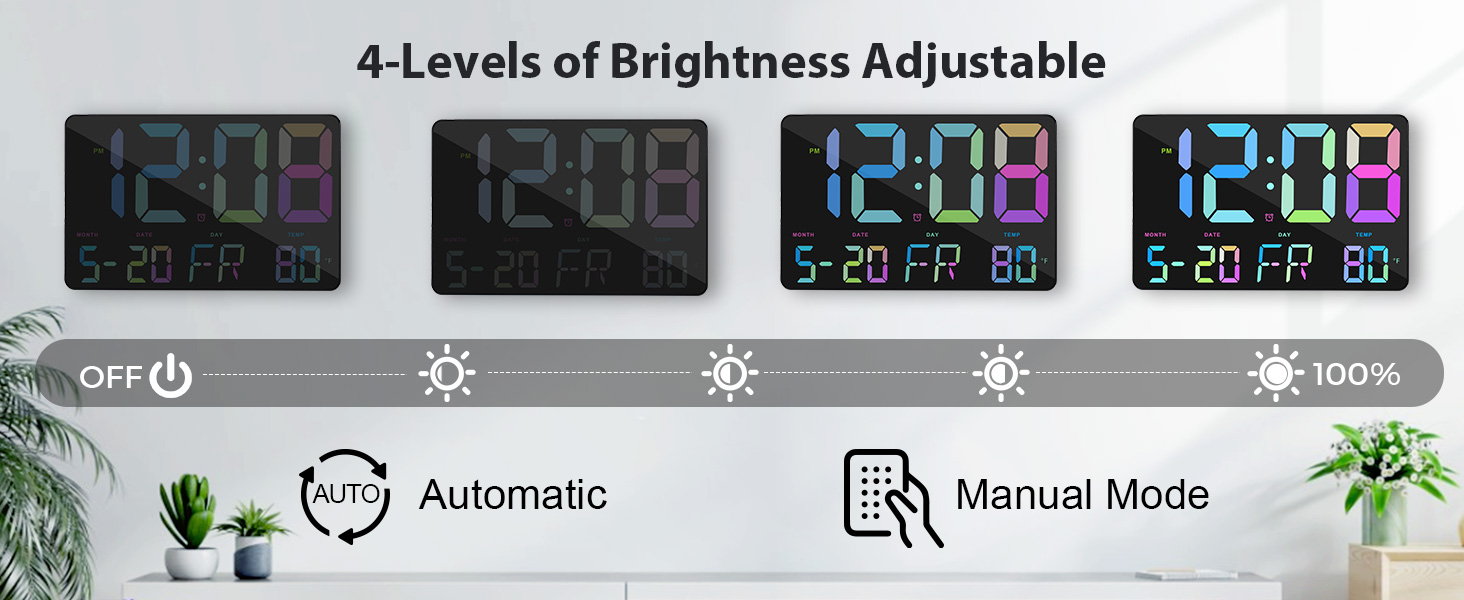 4 brightness adjustable