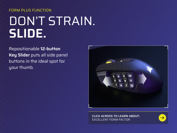 12 button key slider, comfortable mouse, side panel