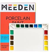 MEEDEN 18-Well Porcelain Artist Paint Palette, Mixing Art Ceramic Watercolor Paint Palette for Wa...