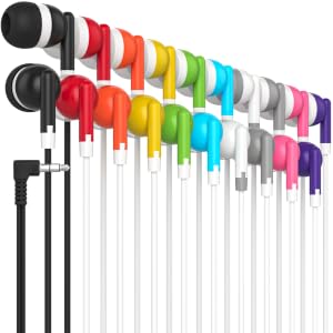 Kids Earbuds Headphone Headset Stereo Bulk Comfort Family Value Bundle