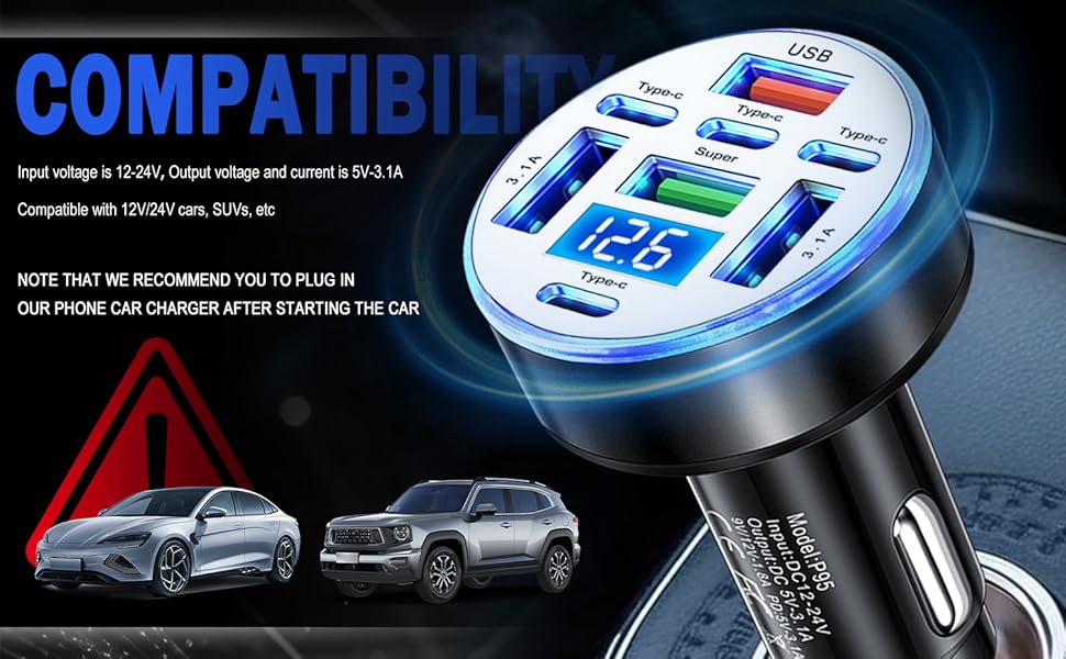 12/24V CARS CIGARETTE LIGHTER USB CHARGERS &amp;amp; TYPE-C CHARGERS