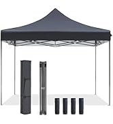 OLIXIS 10x10 Ft Pop Up Canopy Tent, Waterproof Portable Outdoor Shade Canopy with Sand Bags for B...
