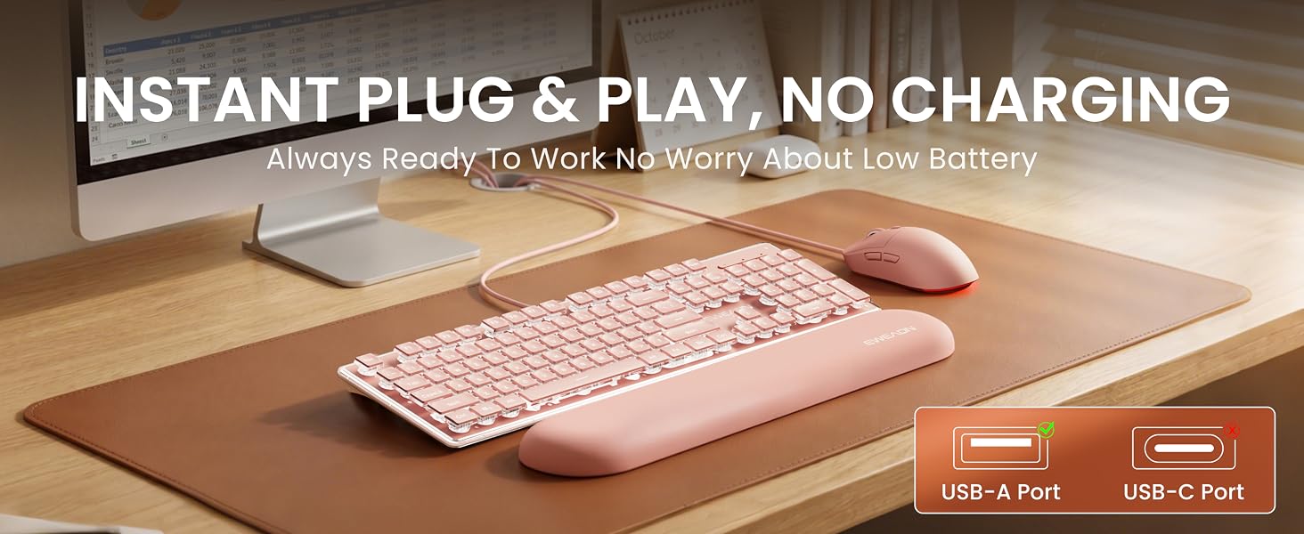 pink keyboard and mouse