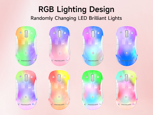 LED wireless mouse pink