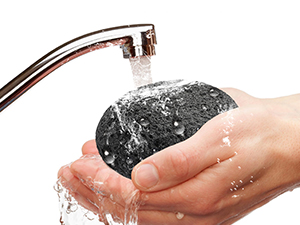wash pumice unfer water