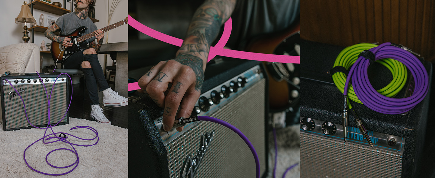 purple guitar cable