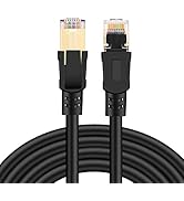 Tianle Cat8 Ethernet Cable, High Speed 26AWG LAN Network Cable 40Gbps 2000Mhz SFTP with Gold Plat...