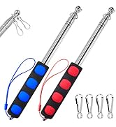 BONWIN 1.6M Telescopic Handheld Flagpoles with Clips, 5 Feet Thick Portable Stainless Steel Teles...