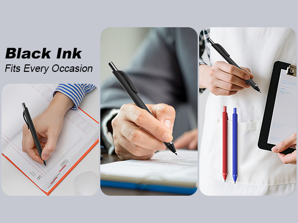 black ink pens