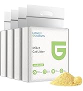 HoneyGuardian Millet Cat Litter Fast Clumping, 100% Natural Ingredients Litter, Flushable, Really...