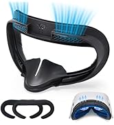 VR Face Pad for Oculus Quest 2,Facial Interface Bracket Face Cover with Nose Pad, 2pcs PU Leather...