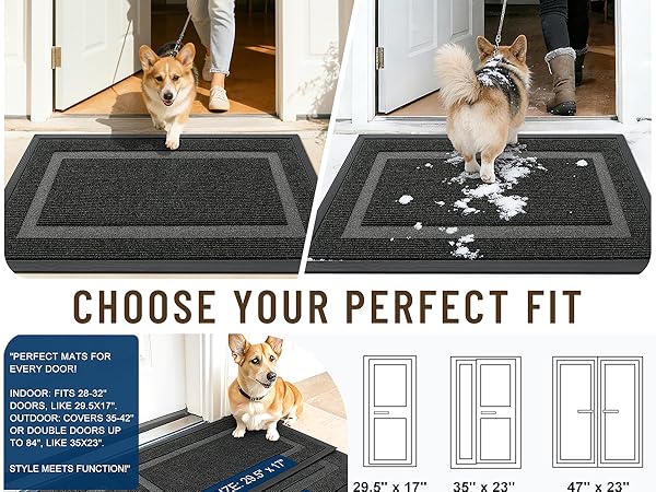 OLANLY Front Door Mat Outdoor Entrance