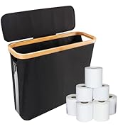 BlyeMichdi Toilet Paper Storage 22L,Toilet Paper Basket with Lid,Toilet Paper Organizer,Free Stan...