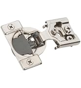 Amerock 2 Pack 1/2 inch Overlay Soft-Closing Compact Concealed Hinge for Face Frame Cabinet, 105-...