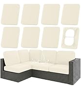 hyha Waterproof Outdoor Cushion Covers for Patio Furniture, Stretch Patio Chair Cushion Slipcover...