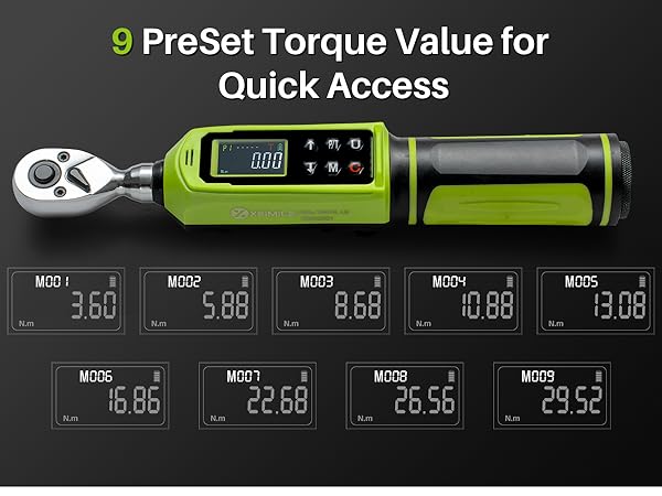 9 Preset Torque Value of the Digital Torque Wrench