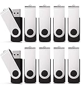KEXIN 10 Pack 32GB Flash Drive USB Drive Memory Stick Thumb Drive, Black USB 2.0