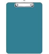 Rimilak Plastic Clipboards with Low Profile Metal Clip, Translucent Clip Board, 12.5 x 9 Inch Let...