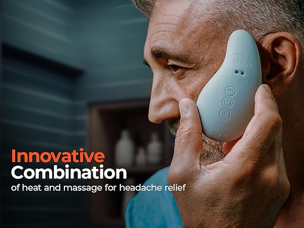 person using the face tool on their head