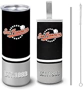 Veminei Tumbler 20oz Straight Skinny Car Cups With Insulated Cup Sleeve Portable Handle, Sports T...