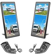 Dual Monitor Truck Camera System, 10.36" Touchable Split Screen + Left &amp; Right Dual Rear View Ang...