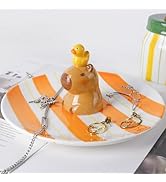 Capybara Ceramic Jewelry Tray, Cute Engagement Ring Holder Dish, Key Holder Decorative Trinket Di...