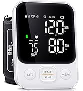 Blood Pressure Monitor Upper Arm Monitors for Home Use BP Machine with 2x120 Reading Memory Adjus...