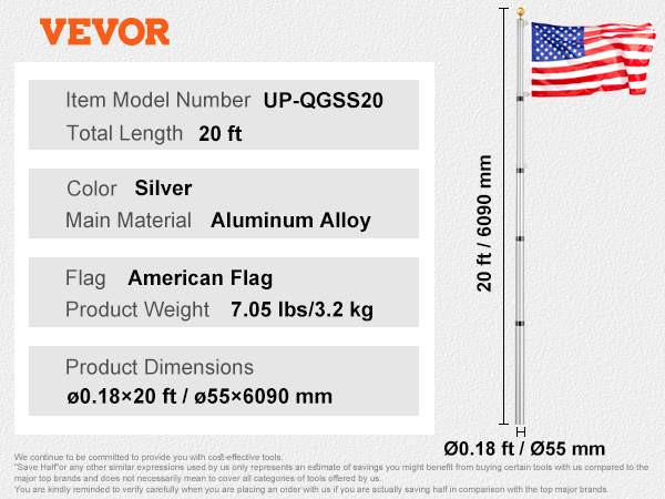 telescoping flag pole kit
