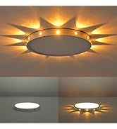 Anmaice 12in Flush Mount led Ceiling Light fixtures.Modern Ceiling Lamps with nightlight for Bedr...