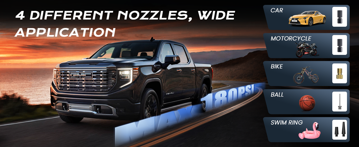 tire inflator portable air compressor cordless compact rechargeable pump for car tires 110v