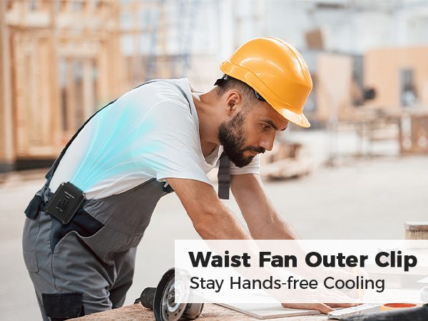 belt fan waist fan for worker jobsite fan