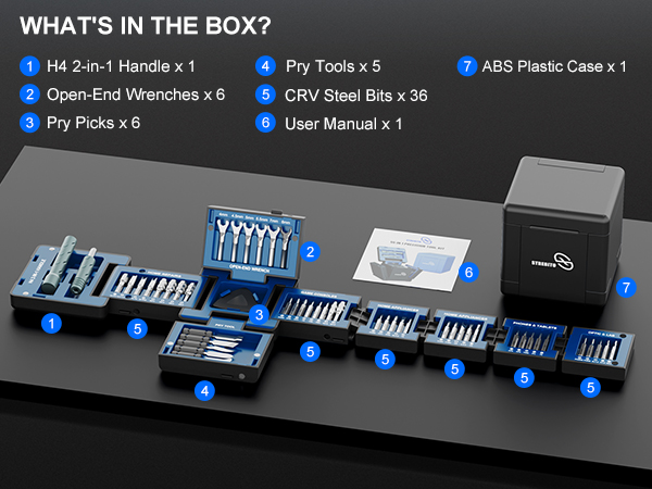 mini screwdriver set with case