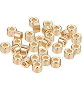 BENECREAT 30 PCS 18K Gold Plated Spacer Beads Metal Beads for DIY Jewelry Making Findings and Oth...